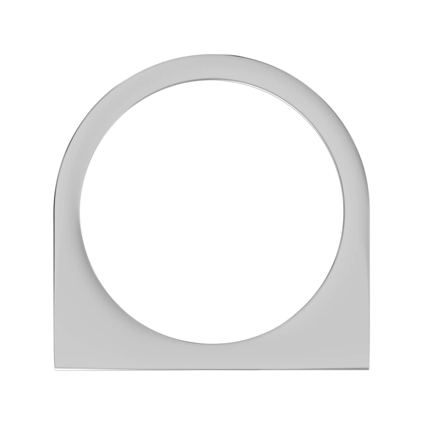 silver bar light silberring aus echtsilber von zweisilber der schmuckdesign marke mit dem meisten swag, in der topansicht.