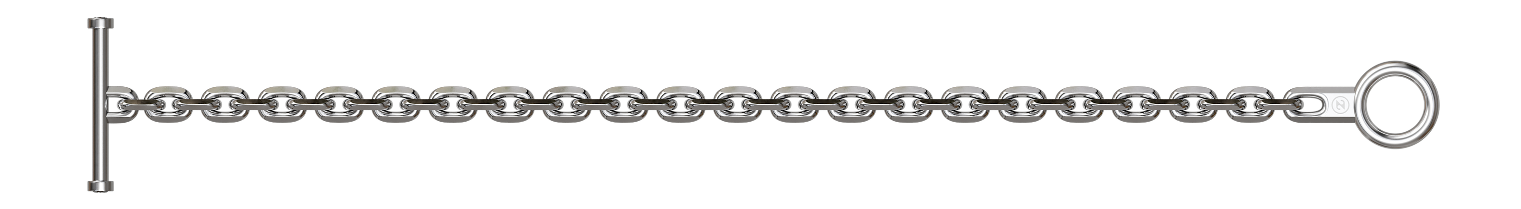 eine klassische ankerkette aus recyceltem silber mit klaren gliedern, designed und gefertigt in hamburg.