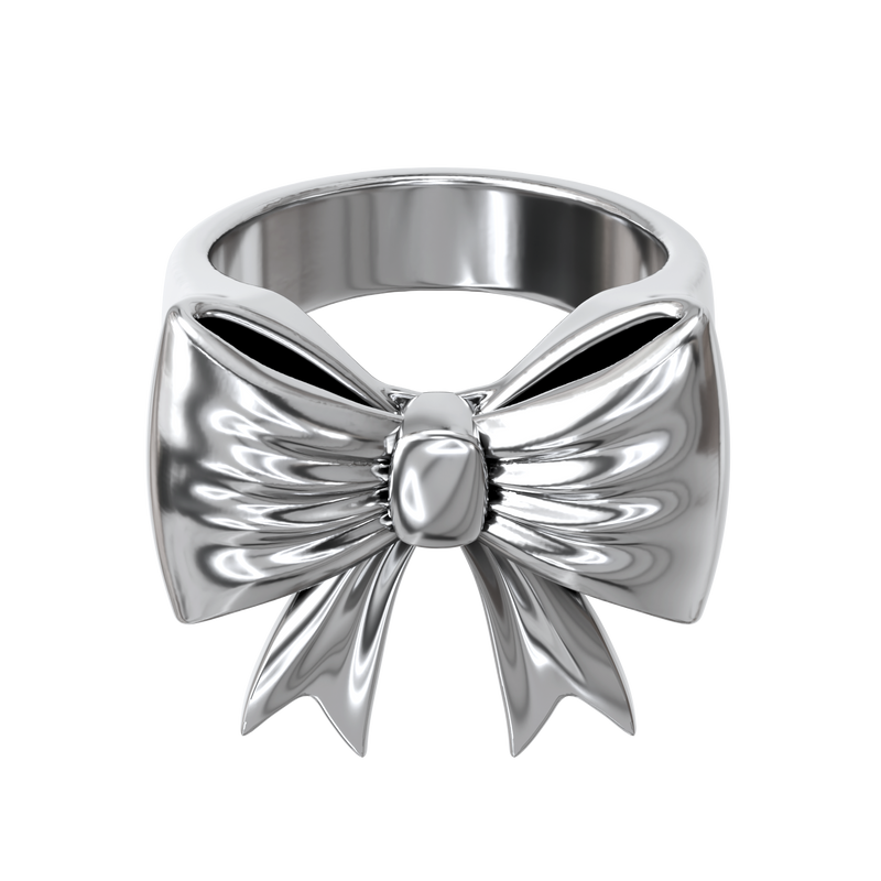 schlaufenring in sterling silber. modernes zeitloses design. 
