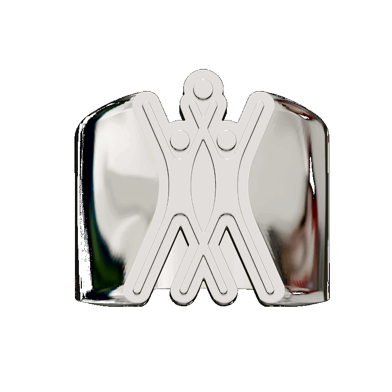 Schleusering animiert. Massives Sterling Silber